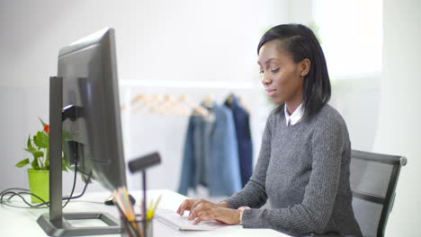 young female professional working at desk 4