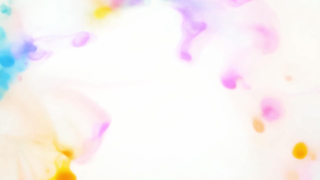 다채로운 잉크는 물 속에서 창하여 깨한 색 배경에 매혹적인 표시를 만니다.