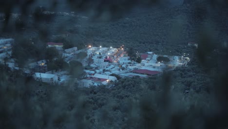 campamento de refugiados de moria anochecer