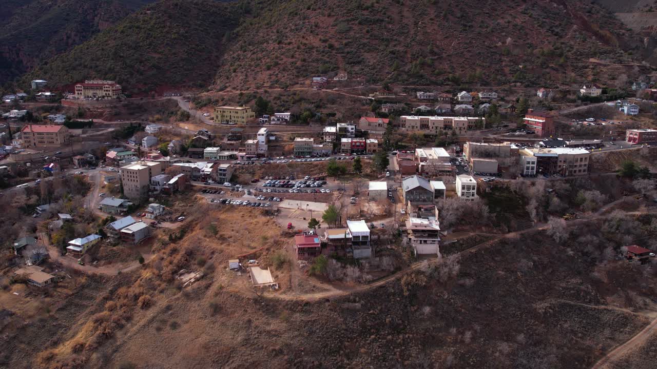 vista aérea de jerome, arizona, estados unidos