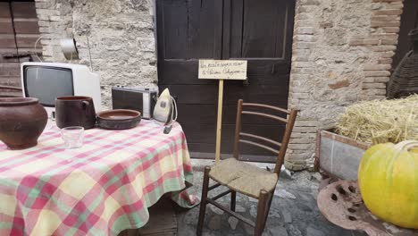 Object-for-grape-harvest-festival-decorations-at-Penna-in-Teverina-village-in-Umbria-region,-Italy