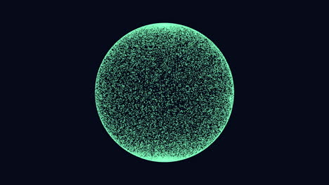 Futuristic-neon-sphere-with-small-dots-and-dust-in-dark-space