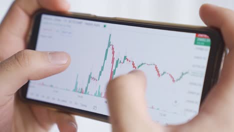 nachdenkliche und erfahrene hände analysieren diagramme an der börse.