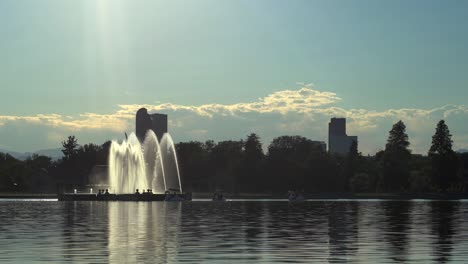 sunset view from the city park, denver, colorado