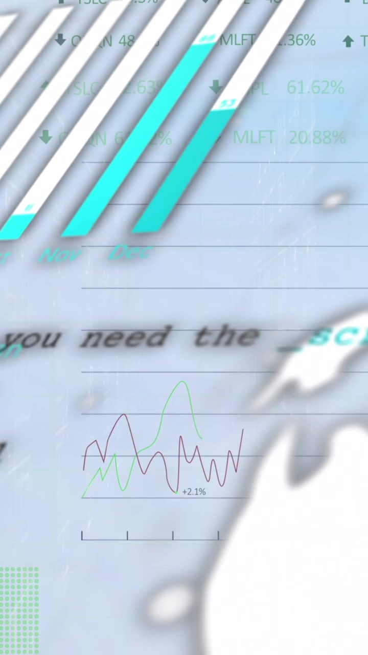 Animering af databehandling på hvid baggrund