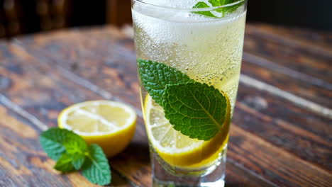 refreshing lemon and mint drink
