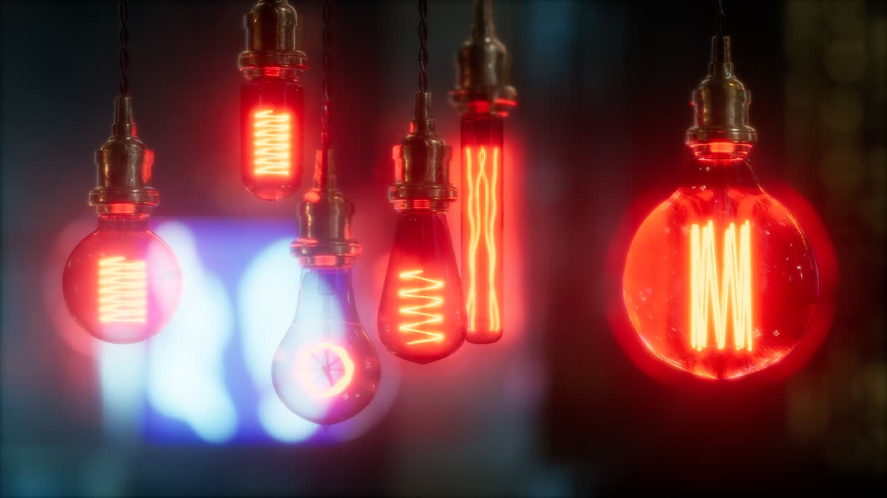 오래된 레트로 빈티지 열광 전구