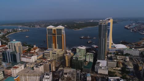 vista aérea de la ciudad de dar, tanzania