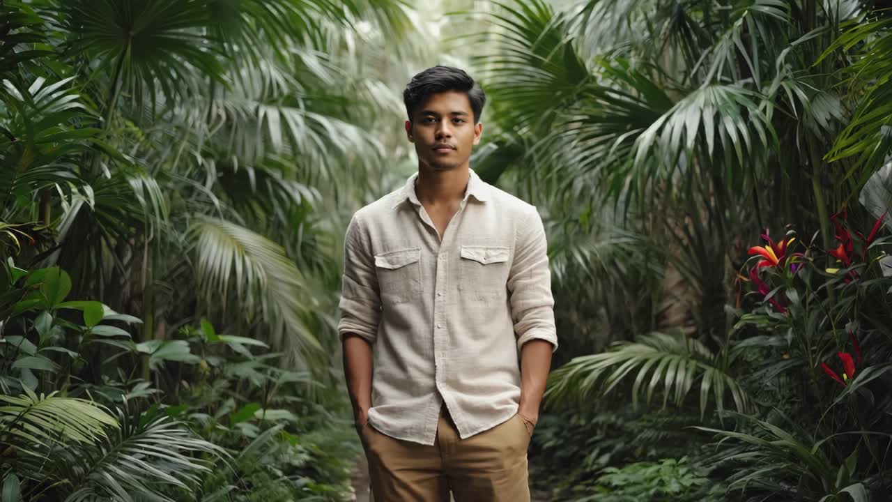 A man in a jungle