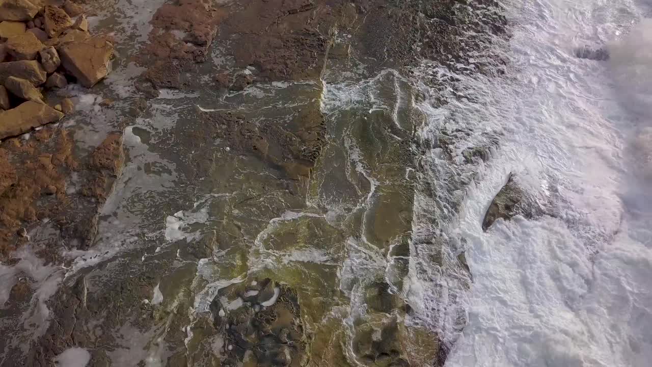 Aerial over Kephui Beach in slow motion Molokai Hawaii 3