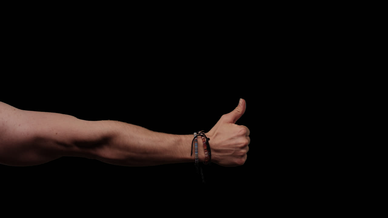 알파 채널에 대한 손의 제스처