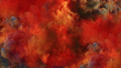movimiento lento de bucle de humo de color