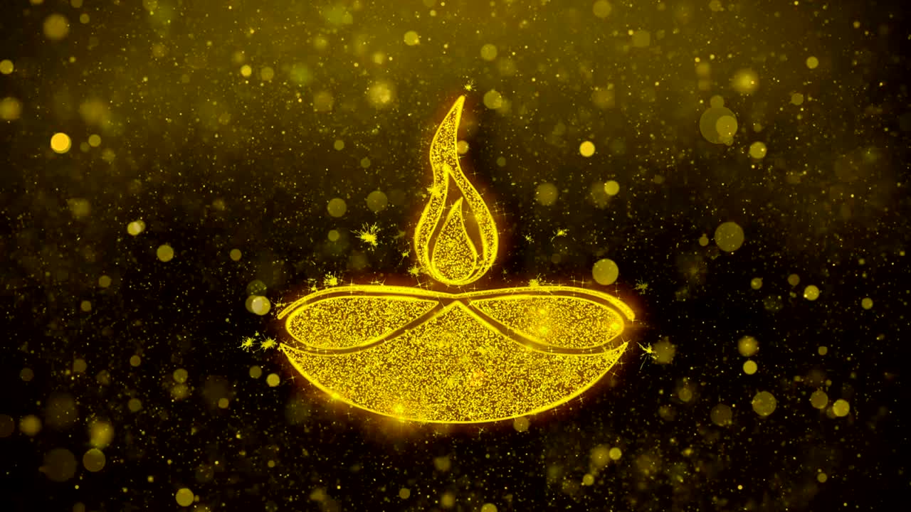 Animazione icona lampada Diya di Diwali