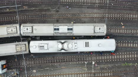 train maintenance on railroad tracks