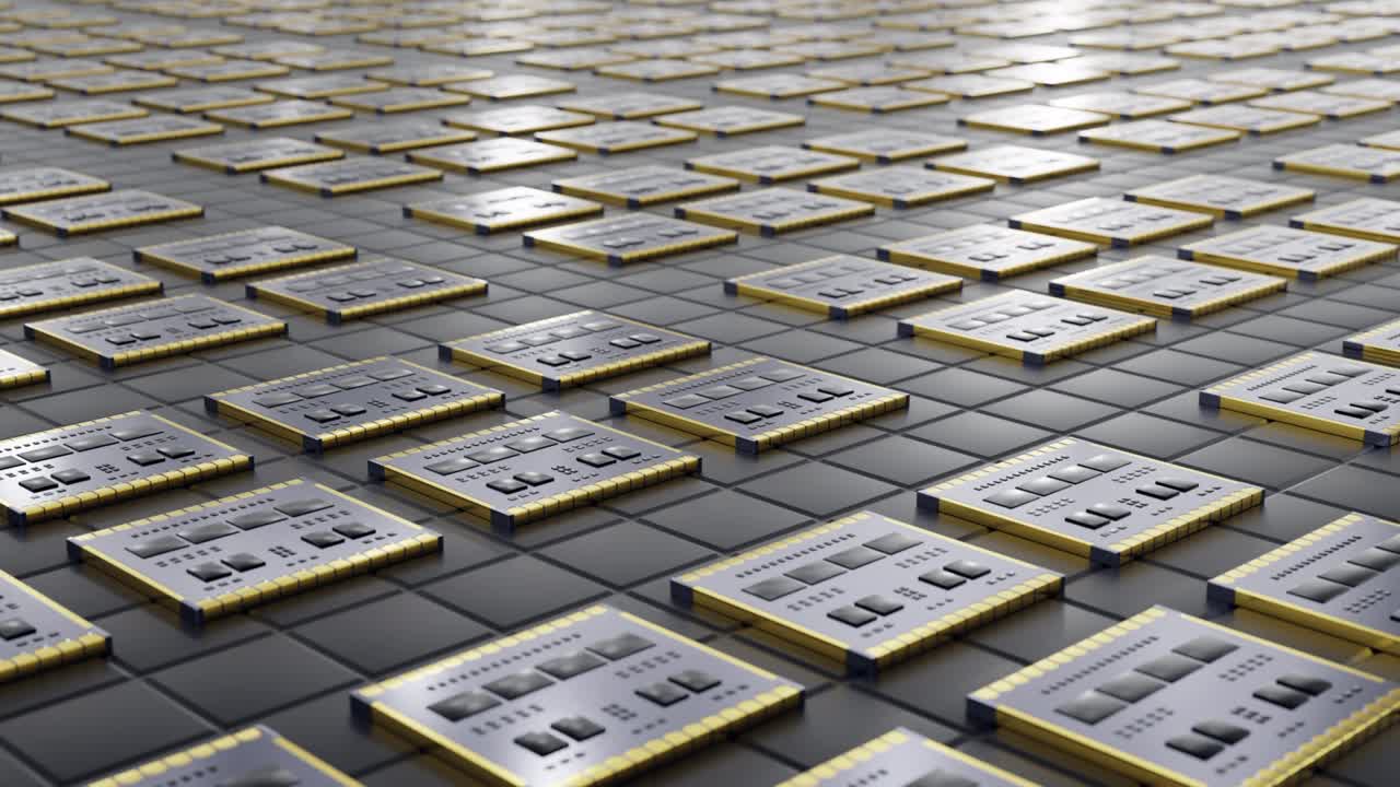 producción global de microchips en la fábrica.