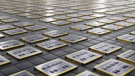 produzione globale di microchip nella fabbrica.