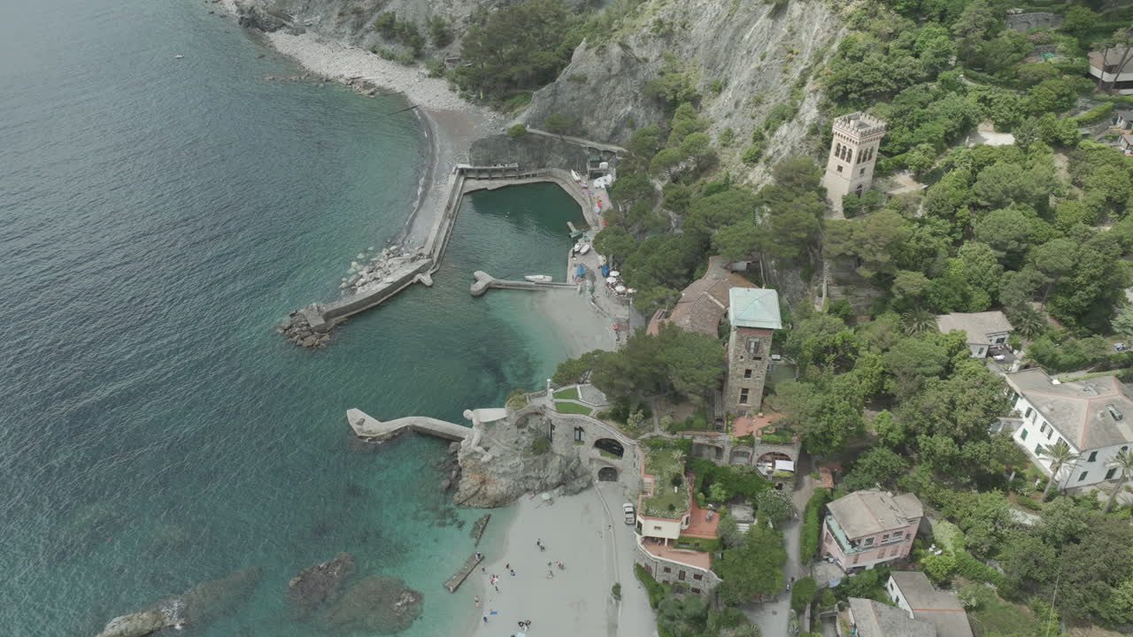 Aerial View of a Coastal Town in Italy