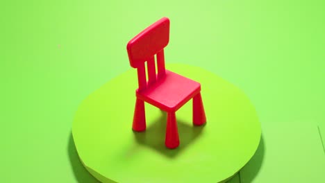 puppet toy chair isolated chroma key mockup .concept furniture store