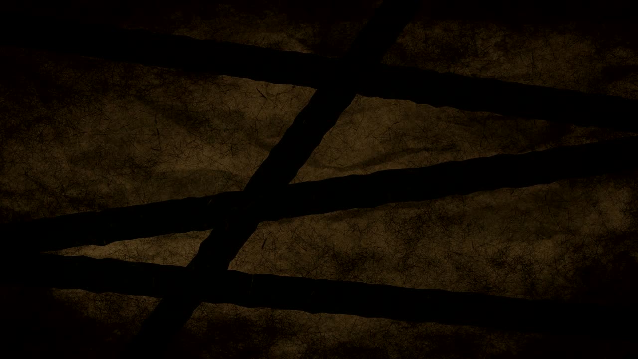 갈색 배경에 움직이는 파도 위의 검은 줄무 ⁇ 의 애니메이션