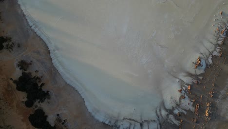 dried salt lake in nature of esperance, western australia