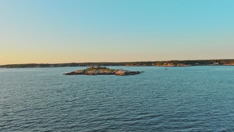 static coastal sea aerial of lower mark island