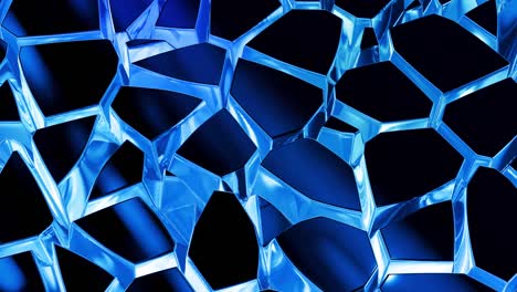 looped abstract liquid background with wavy sparkling pattern on shiny glossy surface. viscous blue fluid like surface of foil or brilliant glass. beautiful creative festive backdrop. simple bright bg