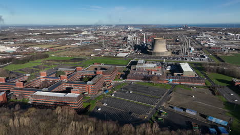 Wilton-Standort,-Ex-Ici,-Sembcorp,-Chemie,-Arbeiten,-Teesside-–-Clip-6-Von-Links-Nach-Rechts-Verschieben-–-Luftdrohnen-UAV-Prores