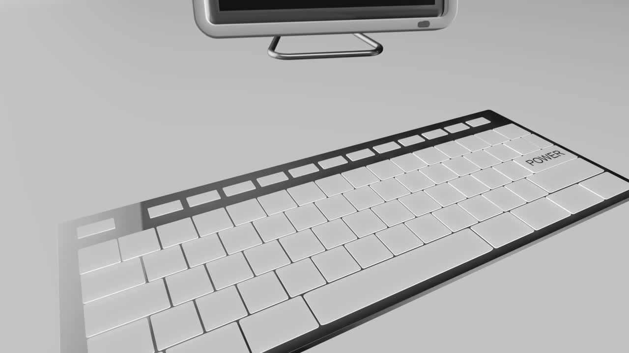 concepto de tecla de energía 4k animación 3d rojo y cromo