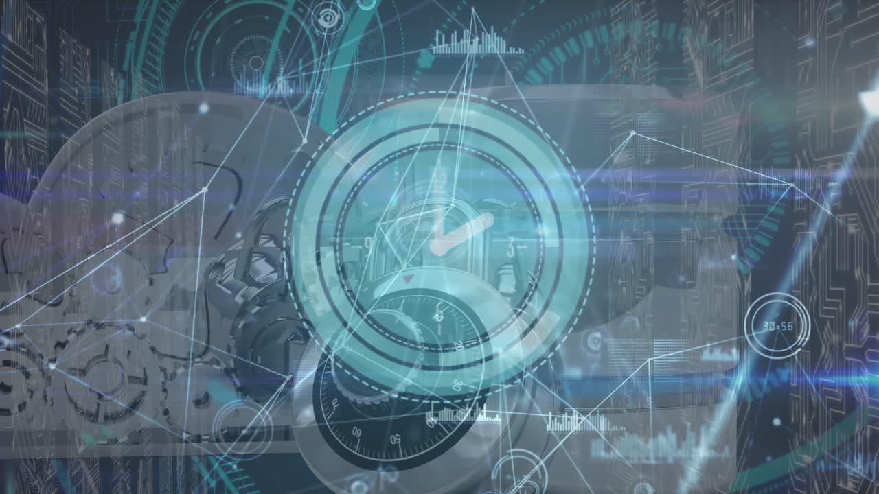 Animation of data processing over server room