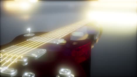 guitarra eléctrica en la oscuridad con luces brillantes