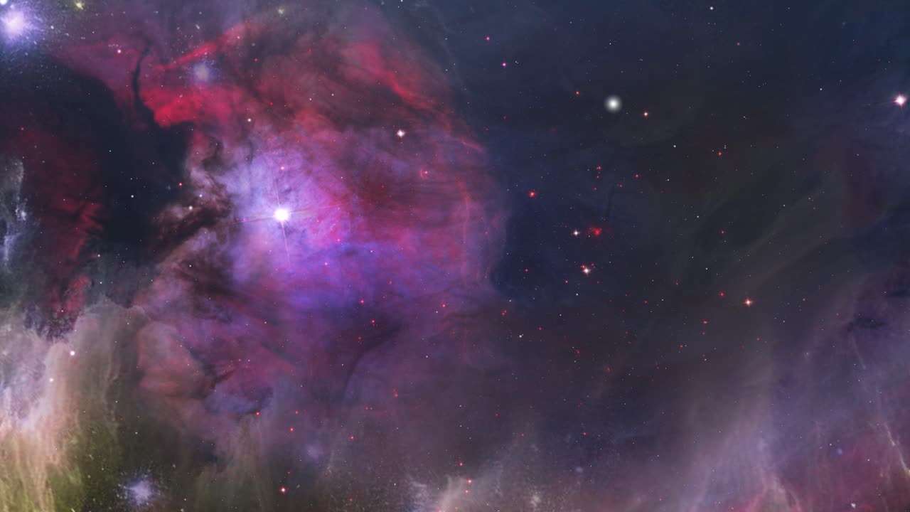 muchas luces espaciales, nebulosas y galaxias en el espacio 4k