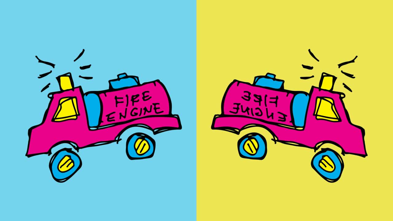 소방차의 테마로  아트를 그리는 아이들의 원활한 배경