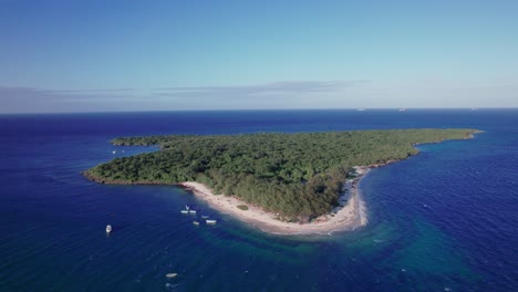 aerial view of mbudya island at sunset in dar es salaam, tanzania