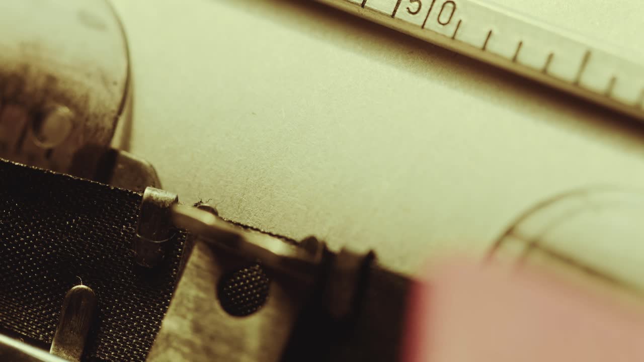 Printing The End on Paper Page with Typewriter