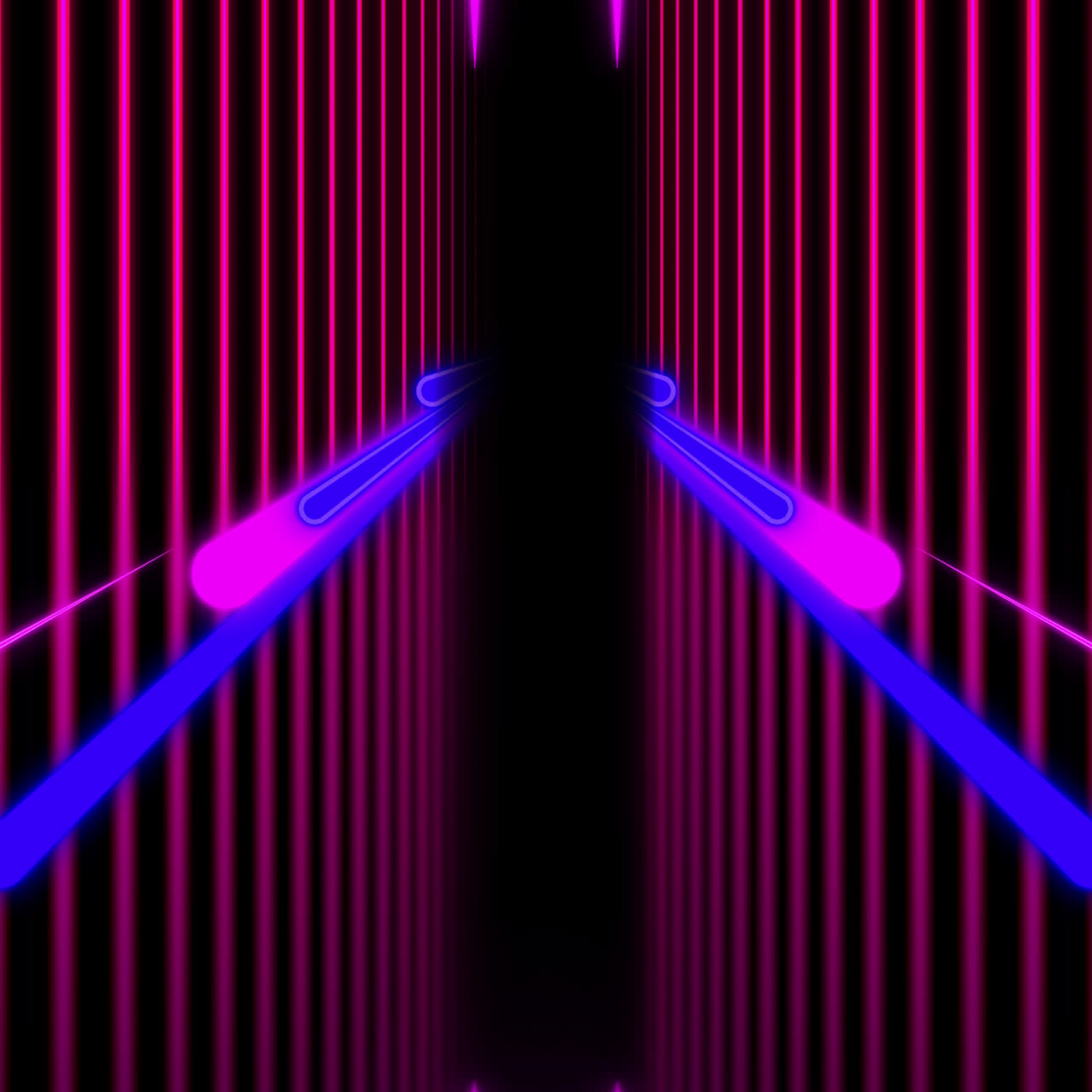 Futuristic Neon Light Tunnel Abstract Background
