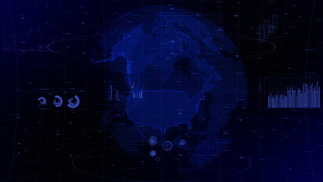 cinematic-digital-globe-rotating-video-background-showcases-zooming-in-on-United-States-country