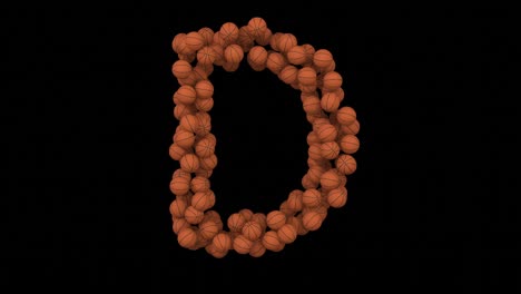 Basketball Looping Animation  Letter D