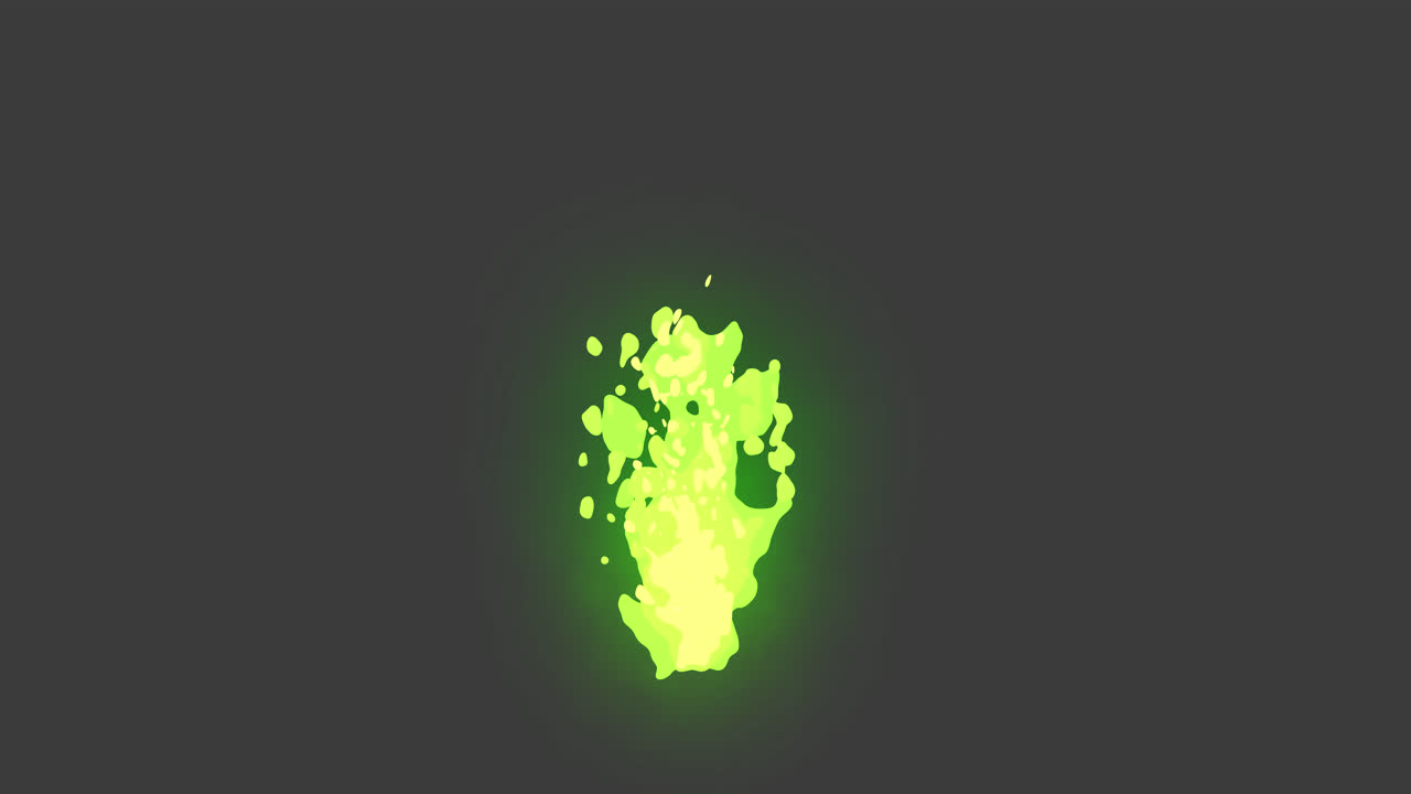 Animated Green Fire Effect