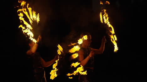 fire dancers performance