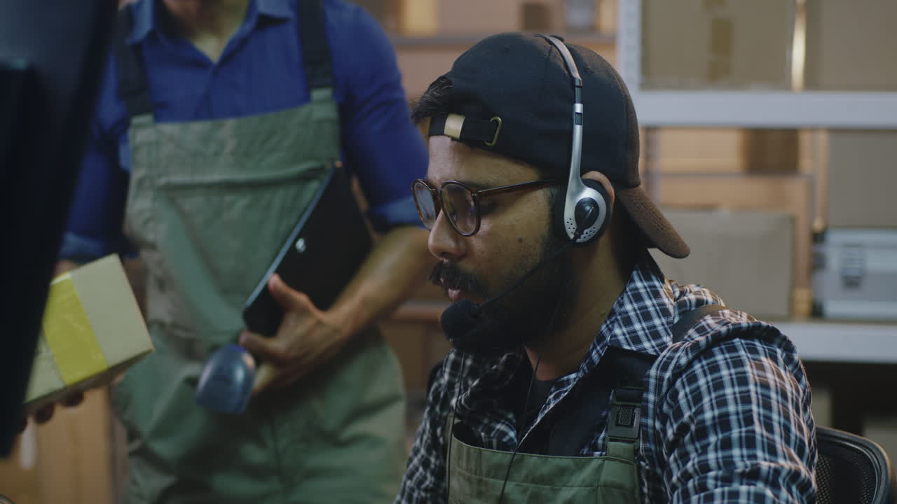 Warehouse Employees Working on Orders