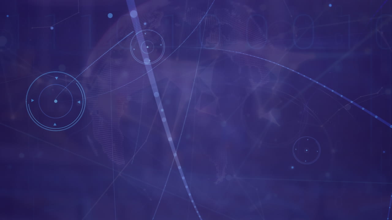 animación de la red de conexiones en todo el mundo