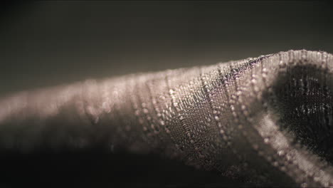 disparo macro de la tela brillo de la luz del sol