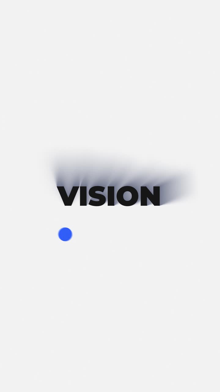 Concetto di business globale della parola GLOBAL. Animazione verticale 4K con sfondo bianco pulito, luce blu e loop senza interruzioni.