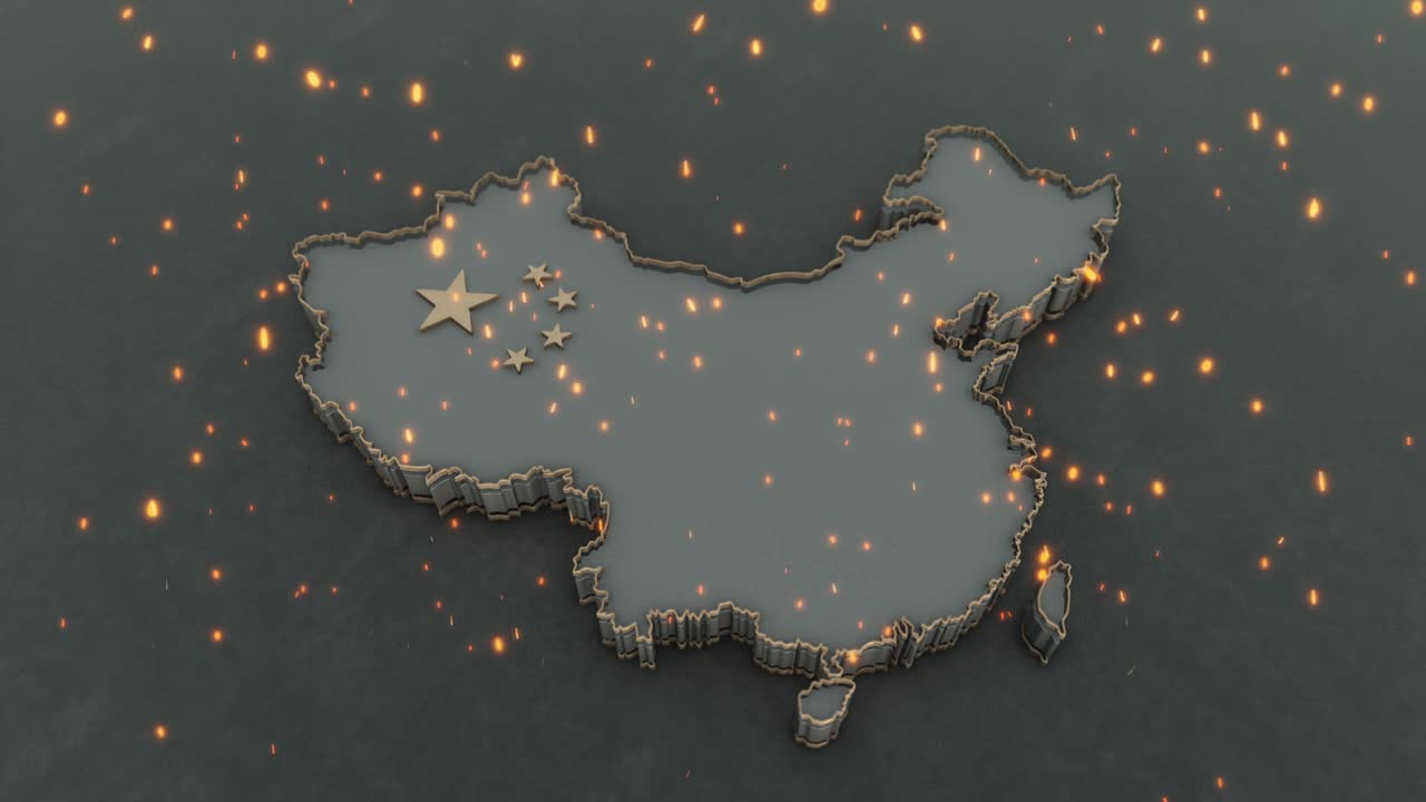 중국 지도 배경 4k