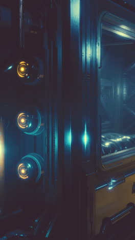 el interior de la máquina de ciencia ficción futurista