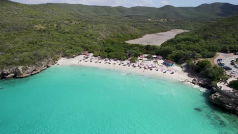 grande cuchillo playa exótica en curacao isla tropical en el caribe