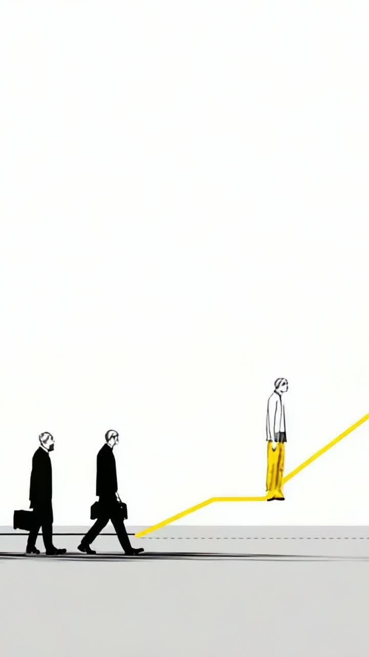 Journey of Transformation: A Visual Representation of Progress and Success Through the Metaphor of Climbing an Ascending Path in a Business Environment