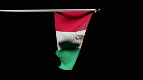 Mexican-flag-waving-against-black-background