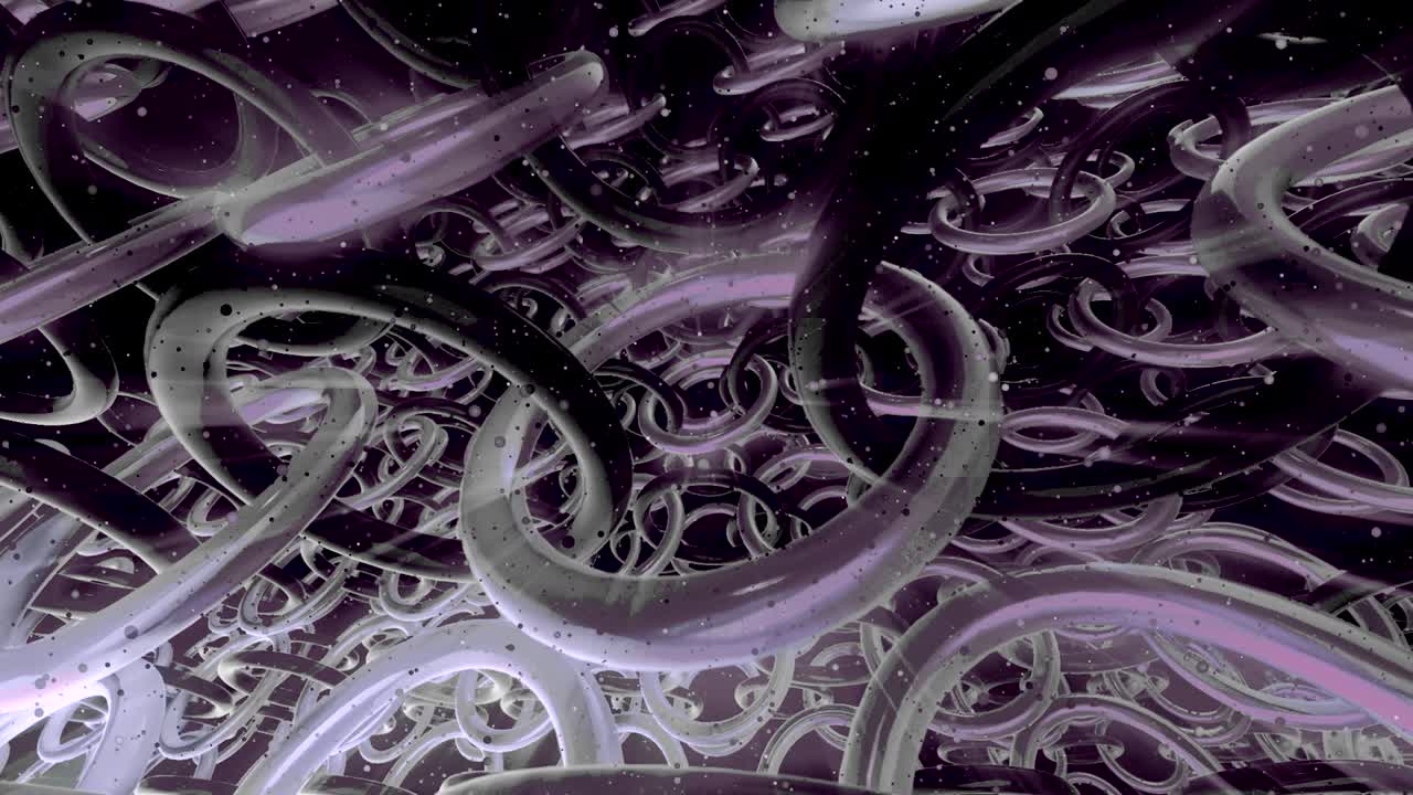 filas de círculos brillantes con efecto 3d. diseño. joyas redondas brillantes en el movimiento digital techno, movimiento de bucle sin costuras relajante