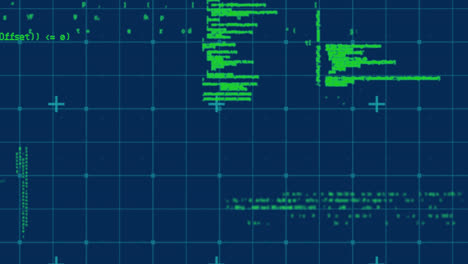 Animation-of-data-processing-on-navy-background